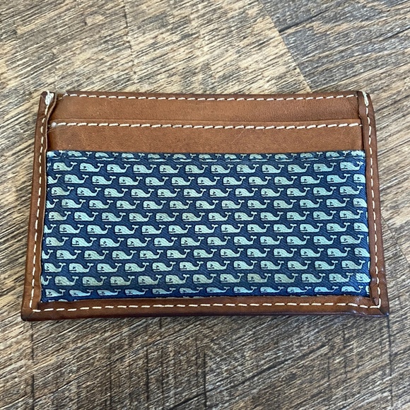 Vineyard Vines Faux leather & fabric whale wallet - Picture 1 of 3